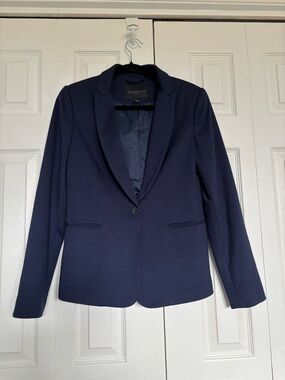 Kenneth Cole Women's Dark Navy Single-Button Blazer